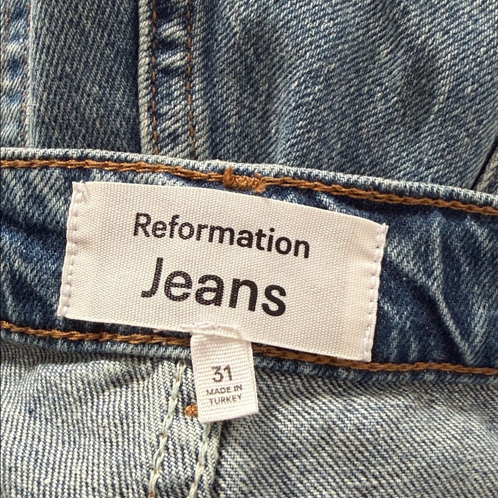 Reformation Cary High Rise Slouchy Wide Leg Jeans Size 31 - Picture 9 of 10